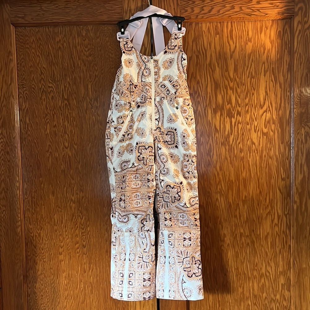 Free People Movement Alpine Glow Printed Snow Bib in Brushed Sail Paisley Size S - Picture 6 of 15